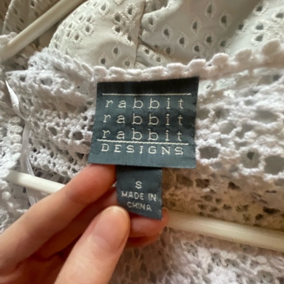 Rabbit Rabbit Rabbit White Crochet Lace Cardigan - Picture 3 of 3